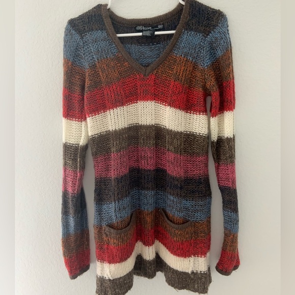 Ashley by 26 International Y2K multi stripe sweater women’s - Picture 1 of 7